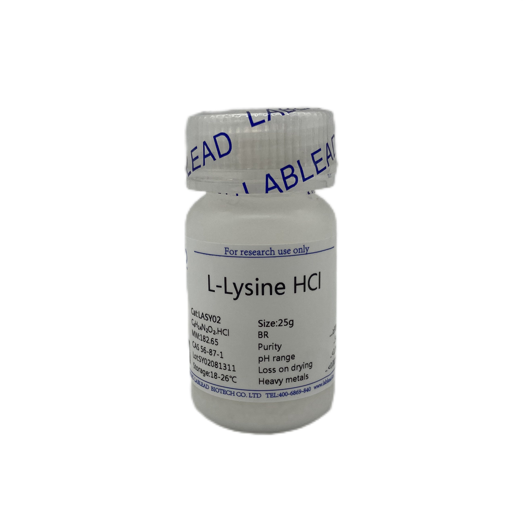 L-Lysine HCl L-赖氨酸盐酸盐(货号:LASY02)